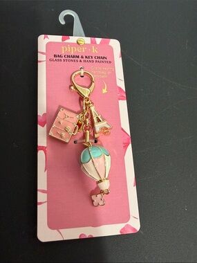 Piper K Eiffel, Tower and hot air, balloon bag, charm and keychain